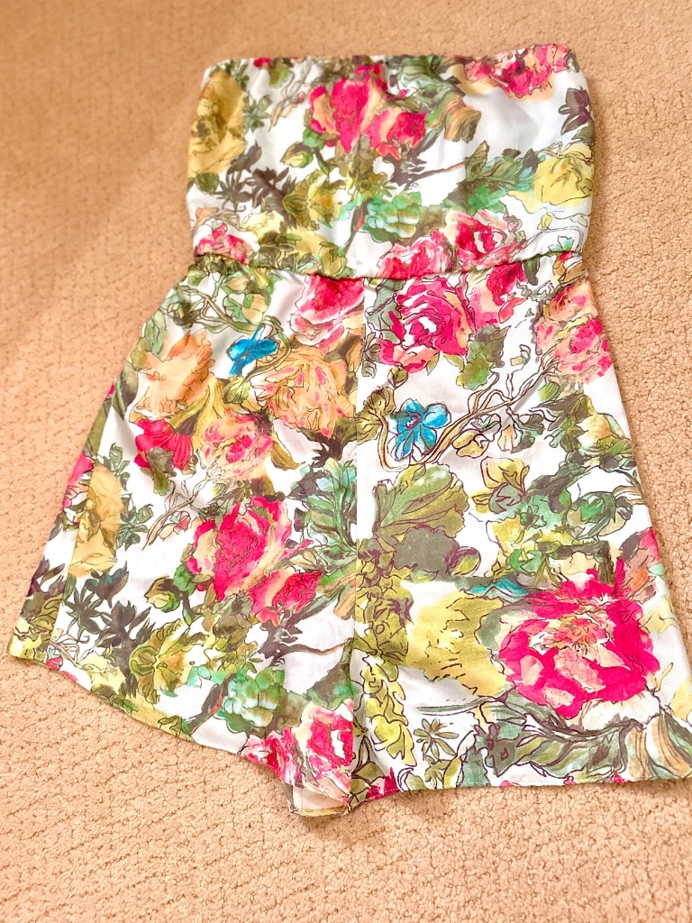 Alice + Olivia - Floral Silk Romper -Size 0